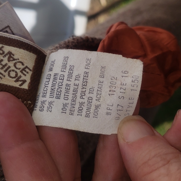 TWEED REVERSIBLE WOMENS FULL LENGHT COAT. - Picture 6 of 7